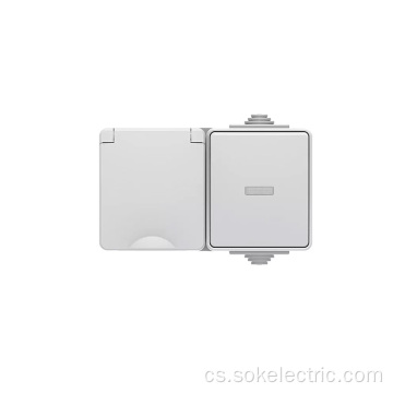 SOK 1 Way Light Switch a Schuko Socket